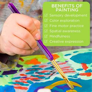 Xinbowen pennello per artisti a mano in plastica per bambini 20 confezioni di pennelli assortiti per pittura artistica bambini piccoli - Product Image 6