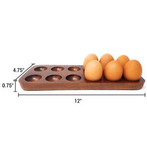 Rustic Wood <strong>Egg</strong> Holder for 12 <strong>Eggs</strong> <strong>Wooden</strong> <strong>Egg</strong> <strong>Tray</strong> - Product Image 2