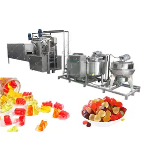 Produzione di caramelle gommose dolci completamente automatiche che producono attrezzature e macchine automatiche per dolciumi