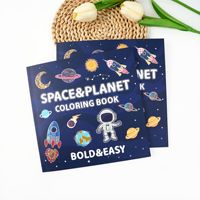 Libro para Colorear de Estilo Acuarela de Verano para Niños, 40 Dibujos Animados Frescos, para Niños de 4 Años, Fácil de Colorear