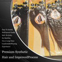Cheveux synthétiques Yaki populaires à faible coût, 6 pièces, 26-30 pouces, qualité stable, sans perte de cheveux, faciles à gérer, article très vendu pour le marché professionnel