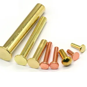 Customized semi-hollow rivets popular brass copper rivets