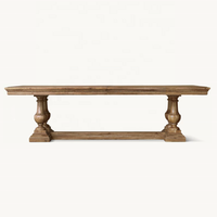 Table rectangulaire de meubles de salle à manger en bois massif de conception créative classique peut être personnalisé ventes directes d'usine de meubles