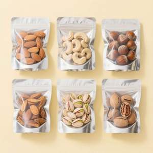 Sacs en papier alimentaire laminé à 3 couches refermables thermoscellables en papier kraft sachets d'emballage debout avec fenêtre transparente - Product Image 4