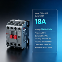 DELIXI CJX2s-1810 Contactor Magnético Trifásico de CA 18A AC380-690V 50Hz Contactor Electromagnético Industrial para Motor de CA