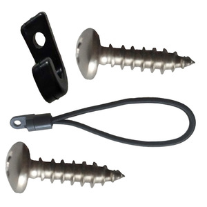 Vis de fixation pour bateau en acier inoxydable, 4mm x 10cm, avec crochet et corde élastique pour la réparation de kayaks en extérieur - Product Image 1