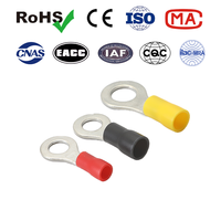 Cosses de raccordement isolées pré-assemblées en cuivre étamé pressé à froid série RV pour terminaison de câble