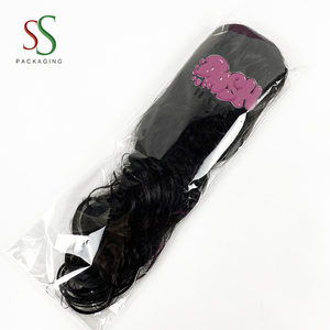 Piccolo logo colorato MOQ stampa logo personalizzato parrucca borse per capelli <span class=keywords><strong>sacchetti</strong></span> di <span class=keywords><strong>plastica</strong></span> - Product Image 3