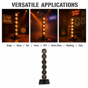 Barra LED Stroboscopica Professionale <span class=keywords><strong>Retro</strong></span> a 6 Lenti 300W COB DMX512 24CH 34CH 64CH Attivabile al Suono per Palcoscenico, Discoteca, Feste, KTV, Club, Concerti - Product Image 3