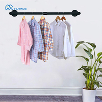 YIJIALE Fer Tuyau Vêtements Garment Rail Suspendu Rack Vêtements Heavy Duty Vêtements Rack