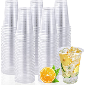 Plastic Verpakking Wegwerp Pet Clear Cups Met Deksels Koude Drank Afhaalkoffie Latte Sap Smoothie Glas 16 Ounce