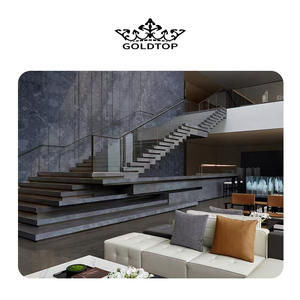 Dalles de marbre poli gris Goldtop Ritz pour hôtels modernes, villas, halls, comptoirs, revêtements de sol et décoration murale intérieure - Product Image 2