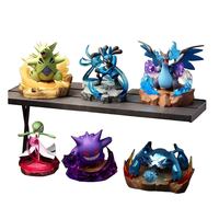 Ensemble de figurines de scène de bataille en boîte mystère, 6 styles de figurines de collection avec base à effet de combat, décoration de bureau en PVC, cadeau pour les collectionneurs hardcore