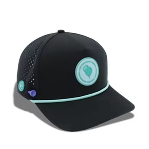 หมวกกอล์ฟแบบ 5 แผง ผ้าโพลีเอสเตอร์ผสมสแปนเด็กซ์ ลายก้างปลา สั่งทำขายส่ง ตัดด้วยเลเซอร์ รูระบายอากาศ ดีไซน์วินเทจ ปักโลโก้ตามแบบ - Product Image 3