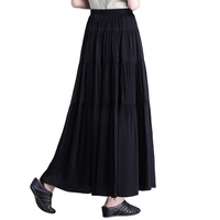 Robe longue décontractée taille haute coupe trapèze, silhouette flatteuse qui accentue les courbes, design à empiècements, tissu respirant pour temps chaud