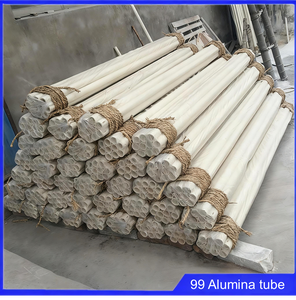 Tubo de corindón 99 Alúmina Tubo de cerámica resistente a altas temperaturas Soporte de varilla de cerámica personalizado Elemento de calefacción industrial - Product Image 2