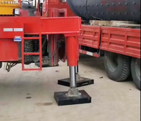 Coussinet stabilisateur noir solide blocs PE durables solides coussinets de support de jambe de grue à usage intensif coupe personnalisée en plastique solide à gros pied