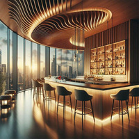 Meubles de bar de luxe sur mesure pour restaurant et lounge - Comptoir de bar de restaurant en marbre de qualité supérieure prêt à l'emploi