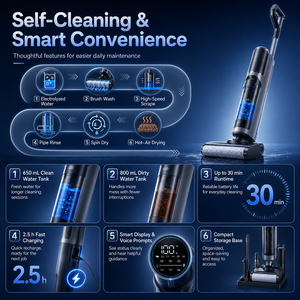 Bestday Cordless Wet Dry Vacuum Cleaner Smart Floor Washer Vacuum <strong>Mop</strong> for Hard Floor Home <strong>Cleaning</strong> Electric <strong>Mop</strong> - Product Image 3