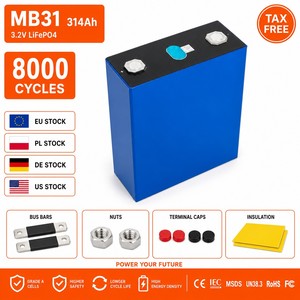 Batterie lithium-ion 280Ah 314Ah, stockage solaire, batterie Lifepo4, batterie de stockage d'énergie, cellule de batterie haute tension, DDP - Product Image 1