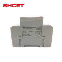 Interruptor Temporizador de Relé de 24h AHC15A, Interruptor Temporizador Programable Semanal de 16 Configuraciones, Interruptor Temporizador Electrónico con Pantalla Digital LCD, Tipo Riel DIN