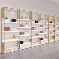 Présentoir Métallique pour Sacs à Main, Étagère de Magasin de Sacs, Support d'Exposition Commercial pour Décoration de Boutique