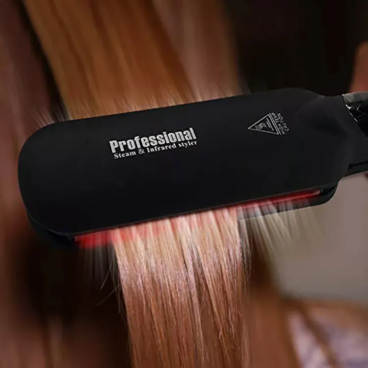 Hot Sale alisador de cabelo ein Dampf Best Steam Infrarot Haar glätter Flacheisen für 2 in 1 Haars chönheit und Lockens tab