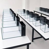 Nouveau style 2026 – Petit aquarium de salon en verre ultra-blanc tout-en-un avec filtre latéral pour poissons rouges