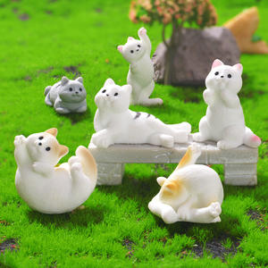 Figura de Gato Líquido en Miniatura, Adorable y Realista, Accesorio de Decoración para Jardín, Artesanía de Resina, Adorno, China - Product Image 1