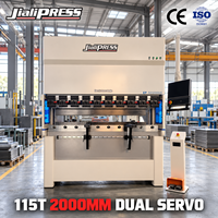 Presse plieuse CNC électrique compacte de haute précision 115T 2000mm sans huile à double servo pour armoires, panneaux et fabrication métallique