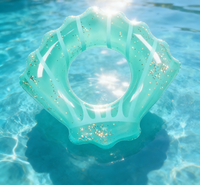 Bouée gonflable élégante en forme de coquillage, design nautique, flotteur de piscine pour la plage et la décoration sur le thème de la piscine