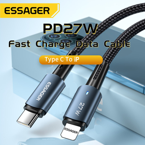 Cable de Carga Rápida ESSAGER <span class=keywords><strong>ES</strong></span>-X16 para Celular, USB Tipo C a iPhone, 27W, para Apple <span class=keywords><strong>iOS</strong></span> - Product Image 2