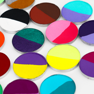 Commercio all'ingrosso Retro grafica UV attivate Neon <span class=keywords><strong>Eyeliner</strong></span> vegano Aqua rivestimento minerale color pastello <span class=keywords><strong>Eyeliner</strong></span> torta per il trucco degli occhi - Product Image 2