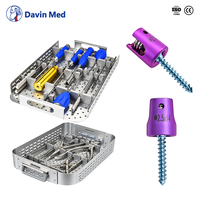 Kit d'instruments vétérinaires Davin Med pour vis pédiculaires, pour la chirurgie orthopédique des chiens, des chats et des animaux, et la chirurgie de la colonne vertébrale des animaux de compagnie