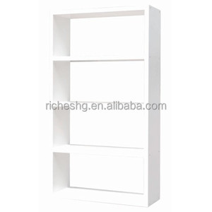 Negro tablero de partículas de tipo vertical 4 estante librerías - Product Image 2