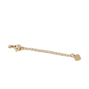 Délicat 14k plaqué or <span class=keywords><strong>laiton</strong></span> coeur goutte fin fermoir <span class=keywords><strong>bijoux</strong></span> à bricoler soi-même fermoir mousqueton accessoires <span class=keywords><strong>de</strong></span> haute qualité <span class=keywords><strong>bijoux</strong></span> chaînes d'extension - Product Image 6