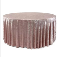 Nappe ronde personnalisée en velours pour les fêtes en plein air, les banquets, les mariages
