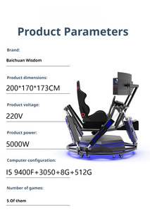 Simulateur de course automobile en acier VR 9D JH, 6DOF, expérience de conduite à 3 écrans pour les parcs d'attractions commerciaux en intérieur - Product Image 4