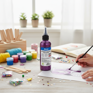 Colla Glitter Viola 120g Marca Peiyong Made in China per Progetti e Artigianato Fai-da-Te - Product Image 3