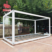 Maison modulaire préfabriquée de 20 pieds, structure en acier, maison conteneur amovible, cadre en kit pour bâtiment de bureau ou usage extérieur