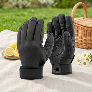 Gants de protection sportifs respirants, durables, antidérapants, avec fermeture auto-agrippante, en tissu polyuréthane pour l'escalade et la descente en rappel - Product Image 4