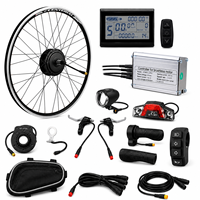 Kit de conversion de vélo électrique 250W 36V, moteur à moyeu fileté pour roue arrière avec clignotants, kit de vélo électrique 20 24 26 28 pouces
