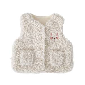 Gilet pour enfants avec motif <span class=keywords><strong>de</strong></span> dessin animé, manteau en polaire épais pour l'hiver, fermeture à boutons en corne, ceinture décorative, collection 2025 - Product Image 5