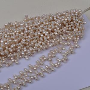 สร้อยคอมุกน้ำจืดทรงบาร็อคสีขาวชมพูธรรมชาติ ลูกปัดแปดตัว สำหรับงาน DIY ทำมือ ยังไม่เสร็จสมบูรณ์ 37 รู - Product Image 3