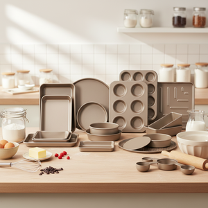 Teglia Rotonda Antiaderente con Fondo Rimovibile in Acciaio al Carbonio per Torte, <span class=keywords><strong>Pizza</strong></span> e Dolci da Cucina - Product Image 4