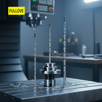Foret à deux cannelures en carbure pour trous profonds, haute performance, pour perçage CNC de l'acier inoxydable et des métaux