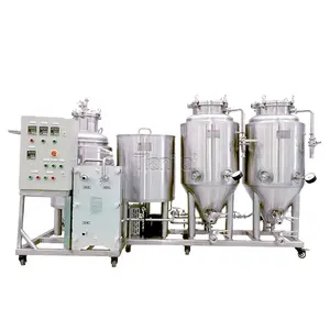 100L 1HL 1BBL Turnkey Commercial Brewery Equipment Complete Craft Beer Brewing System Manufacturer Small Draft Beer Machine