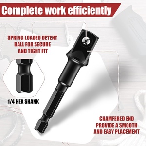 Juego de 4 Extensiones Magnéticas para Brocas Otoolling de 2, 4, 6 y 12 Pulgadas, Adaptadores de Enchufe de Impacto (1/4\", 1/2\") para Taladros - Product Image 3