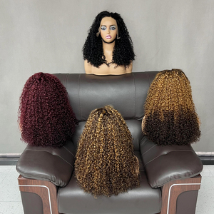 Venta al por mayor de pelucas frontales de encaje premium de 18 pulgadas 13*4, rizadas estilo pixie, de cabello humano virgen vietnamita SDD sin procesar, con encaje transparente, para proveedores. - Product Image 2