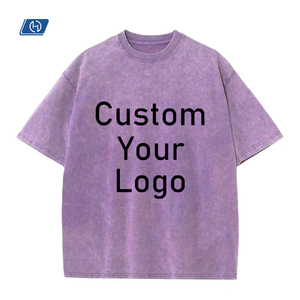 T-shirt Vintage Lavata 230g per Uomo e Donna, Oversize, Stile Streetwear Retrò, in Cotone Tinto a Cera, con Spalle Cadenti e Vestibilità Ampia - Product Image 1